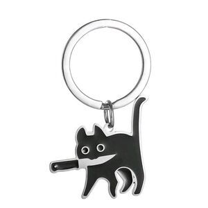 Murder Cat Black Cat Keychain